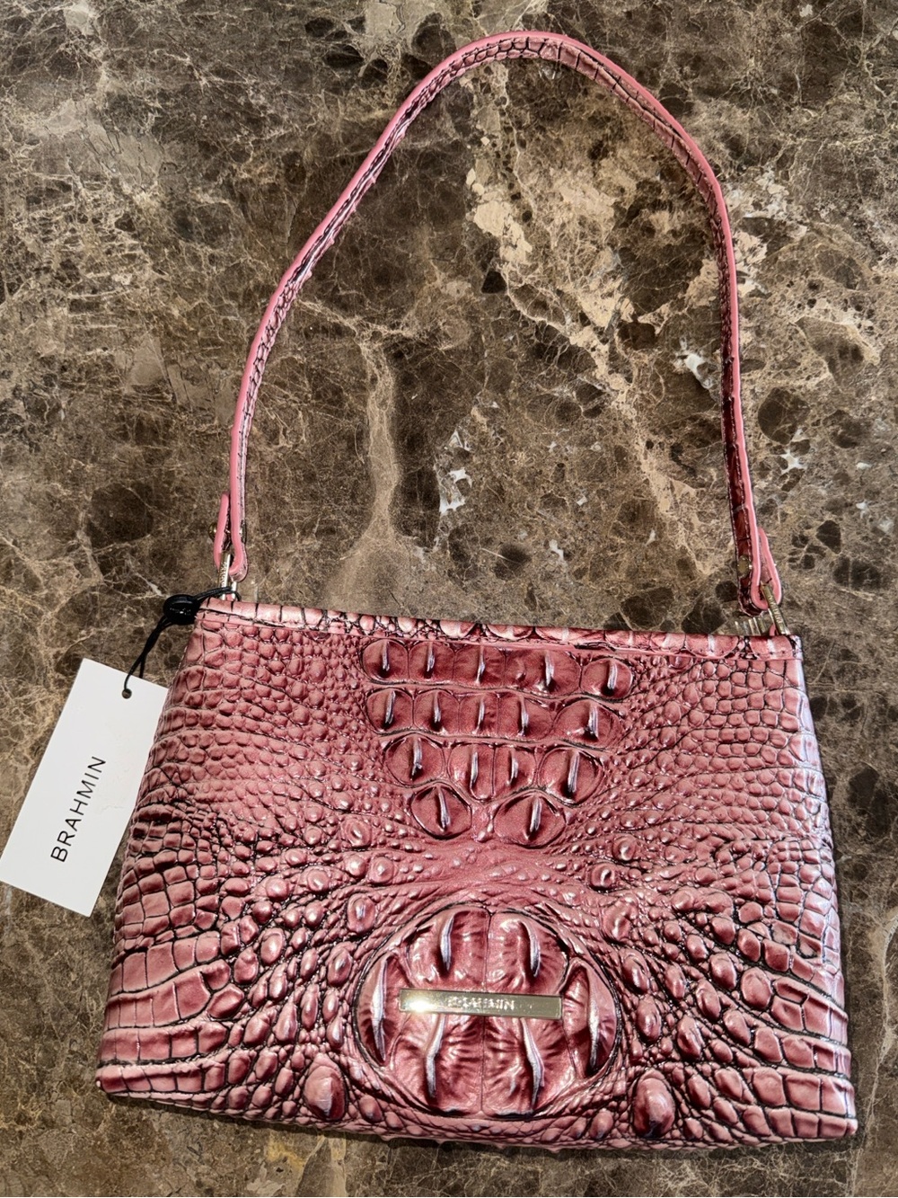 Brahmin Lorelei Dusty Pink Melbourne Genuine Leather Shoulder Bag, NWT